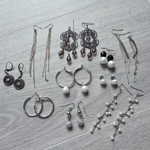 Elegant Silver Earings Set